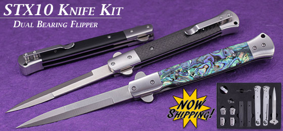 Now Shipping! - The STX10 Dual Bearing Flipper Knife Kit