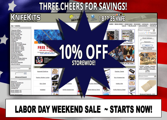 Labor Day Weekend Sale - Starts Now!