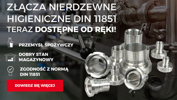 Złącza higieniczne DIN11851 teraz dostępne od ręki