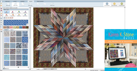 Quilt Project Add-on: Karen K Stone. Quilts Use EQ software to open Karen's most spectacular quilts. Print the foundation patterns as she designed them, or edit them to make your own. Color the quilts with your own fabrics or use the hundreds of fabrics that are included! Shop Karen K. Stone >