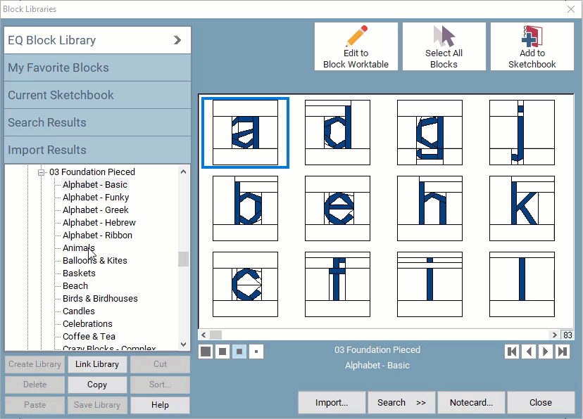 Take a peek at some of the blocks in EQ8!