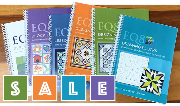 20% off all EQ8 books! Not sure where to start? We've got a book for that! Want to master quilt designing? We've got a book for that! Want to draw your own blocks? We've got a book for that!