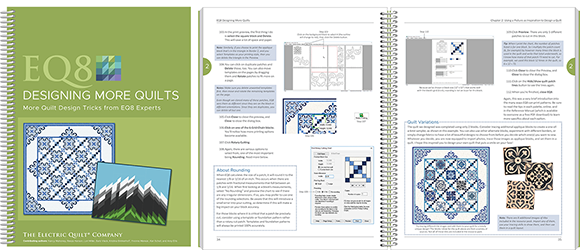 EQ8 Designing More Quilts Tackle even more quilt-design techniques with this book. Each chapter is written by a different designer and covers her favorite style of quilt design! Note: You don't have to own the first Designing Quilts book before buying this book. View book >