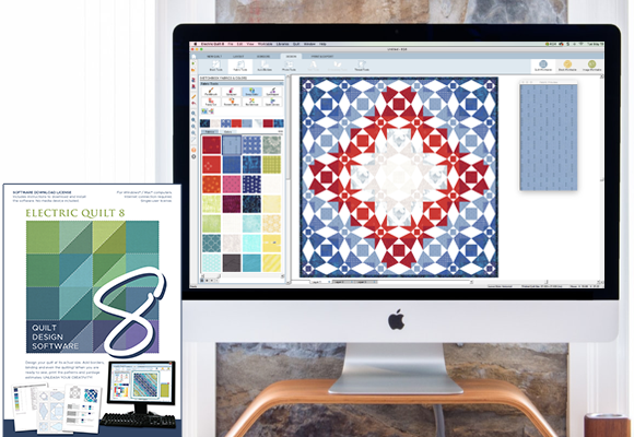 25% Off EQ8 & Upgrades EQ8 was designed with a friendly new look! You won't believe how much easier it is to find tools than in previous versions of EQ! Plus, lots more blocks and fabrics have been added! Thinking about buying EQ8 or upgrading from a previous version? See all the new features > Quilt shown on screen is included as a free Quick Quilt in EQ8!