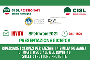 8 febbraio, videoconferenza “Ripensare i servizi per anziani in Emilia Romagna. L’impatto del Covid-19 sulle strutture protette”